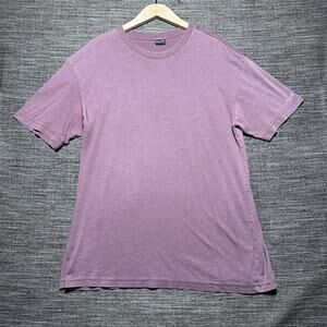 Volcom Vintage Shirt Men's XL Purple Short Sleeve Blank Solid Skater Y2K
